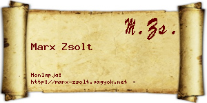 Marx Zsolt névjegykártya