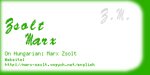 zsolt marx business card